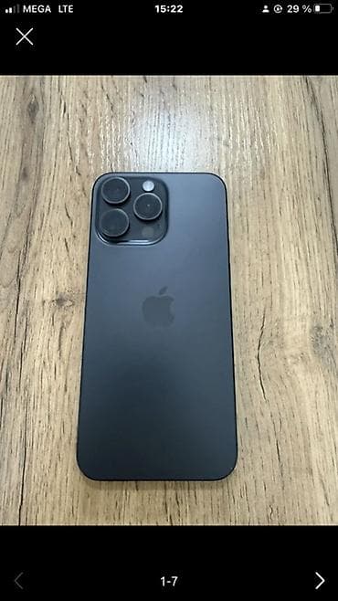 чехии: IPhone 15 Pro Max, Новый, 1 ТБ, Черный, Наушники, Зарядное устройство, Защитное стекло, 85 % — 7