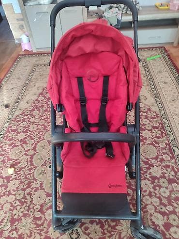 нуна коляска: Коляска 2 в 1 Cybex (прогулочный блок + люлька), красный цвет — 5