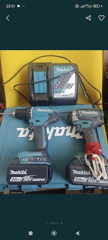 Набор аккумуляторного инструмента Makita оригинал. 1шт- префоратор 2шт