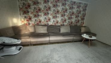 диван деревянный: Модульный диван, Б/у — 1