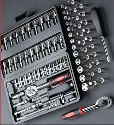 наборы для авто: Набор ручного инструмента в кейсе - Комплект головок и бит разных — 1