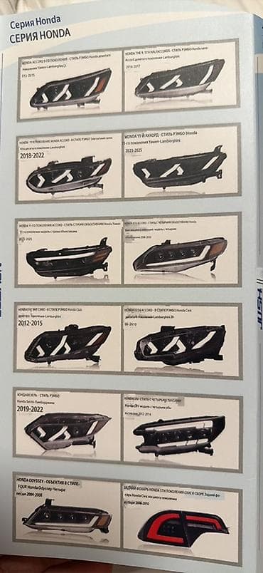 Комплект передних фар Honda 2013 г., Новый, Аналог, Китай