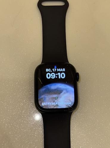 series 9: Смарт-часы Apple Watch (чёрный корпус и чёрный силиконовый ремешок) - — 1