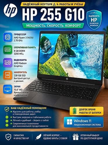 Ноутбуки HP: Офисный, Б/у, AMD Ryzen 3 — 1