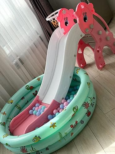 Балдар дүйнөсү: Детский игровой комплекс для дома: - Горка со сдерживающими бортиками — 1