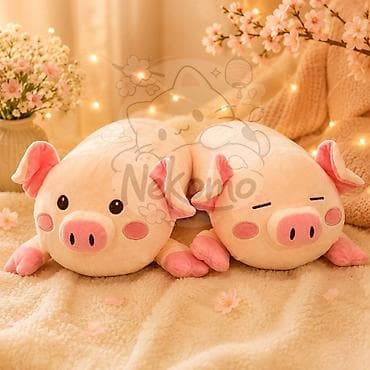 🐷 Подушка-обнимашка «Свинка» 💕 Две очаровательные мордочки —