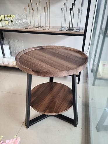 тумба лофт: Журнальный/приставной столик в современном стиле лофт. - Круглая — 1