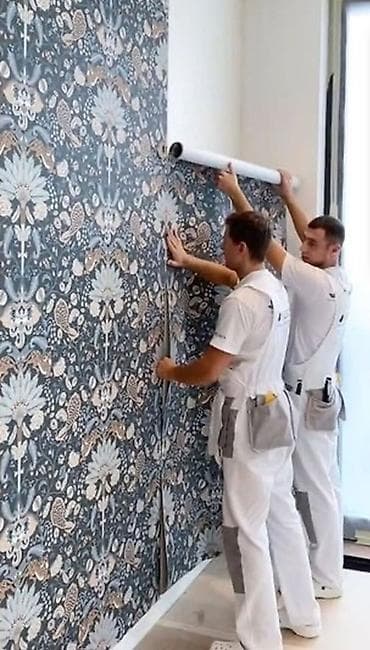 Поклейка обоев и художественная роспись стен под ключ Услуги: -