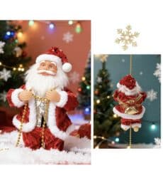 костюм деда мороза цена: Музыкальный Дед Мороз на веревке новогоднее украшение для интерьера — 4