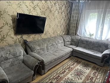 угловые диваны: Комплект мягкой мебели, цвет - Серый — 2