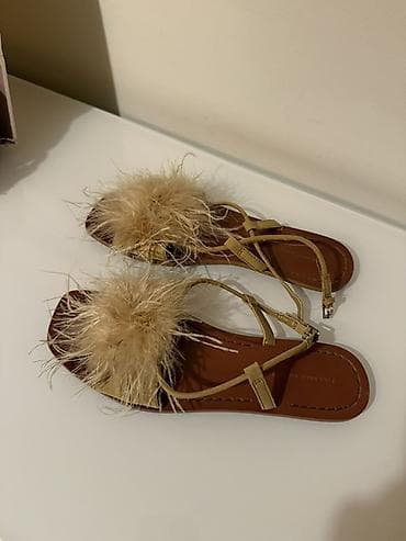 Босоножки, 38, Zara, Б/у, цвет - Бежевый, Самовывоз