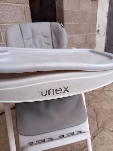 детский стульчик 2 в 1: Детский стул для кормления Lunex (серый) Состояние отличное качество — 6