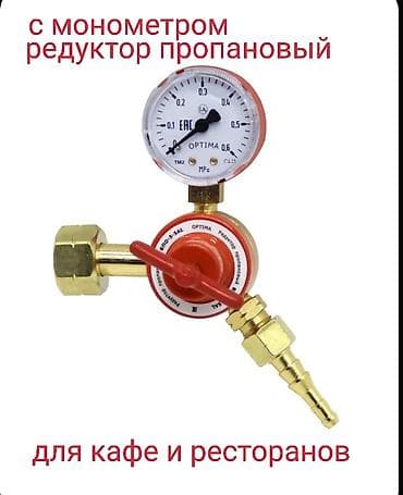 Пропановый редуктор с манометром OPTIMA 0,6 МПа для кафе и ресторанов