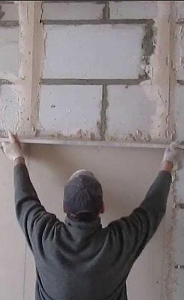 Штукатурка, шпаклевка: Механизированная штукатурка стен и потолков - Нанесение раствора — 3