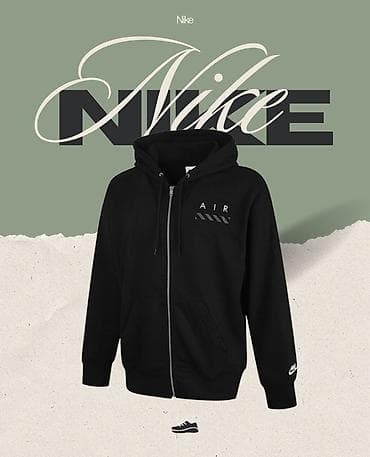 Толстовки: Мужская толстовка, L, Nike, Новый, цвет - Черный, Платная доставка, Самовывоз — 4
