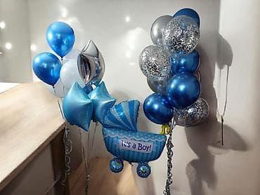 магнитные шары: Набор гелиевых шаров для любых праздников. Шары различных цветов форм — 5