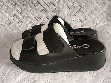 shoe: Женские сандалии Cassido Shoes - Цвет: чёрный - Модель: шлёпы на — 3