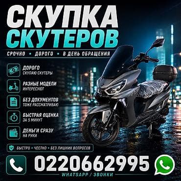 🔥 СРОЧНАЯ СКУПКА СКУТЕРОВ 🔥 💰 Дорого скупаю скутеры🛵 Интересуют at lalafo.kg 🔥 СРОЧНАЯ СКУПКА СКУТЕРОВ 🔥 💰 Дорого скупаю скутеры🛵 Интересуют