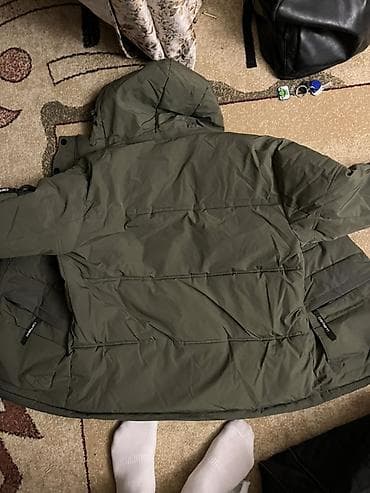 зимний комбинизон: Парка Carhartt, утеплённая, цвет хаки. - Тёплая зимняя модель с — 1