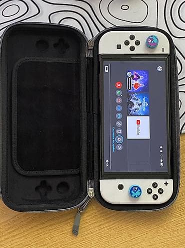 xbox dvr: Nintendo Switch OLED (белая) — идеальное состояние + аксессуары! — 3