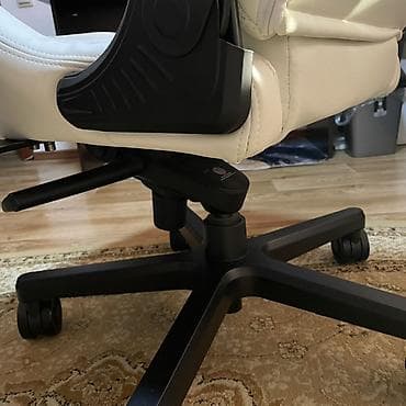 Мебель: Игровое кресло, С колесиками, цвет - Белый, Экокожа — 2