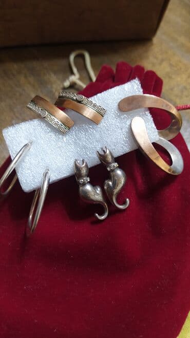 шикарное свадебное платье со шлейфом: Серебряные серьги, Проба 925, Жемчуг, Женские, Б/у — 7