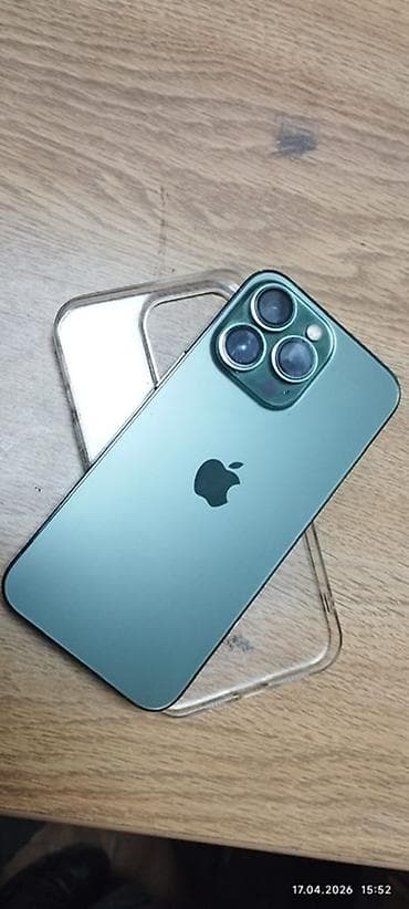 eos r: IPhone 13 Pro, Б/у, 256 ГБ, Зеленый, Чехол, 85 % — 1