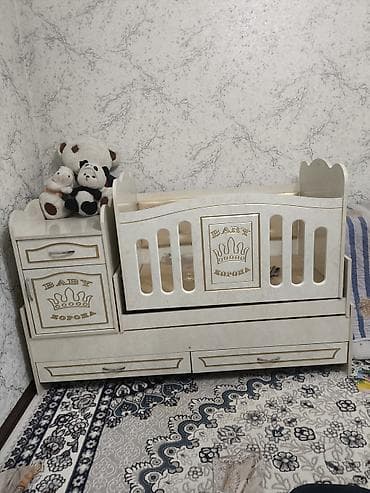 тв тумба подвесная: Детская кроватка-трансформер Baby Korona с встроенной тумбой и — 1