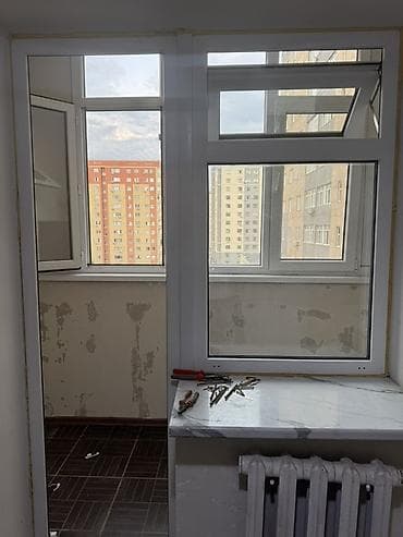 Балконная дверь, Б/у, Со стеклом, Пластик — 2