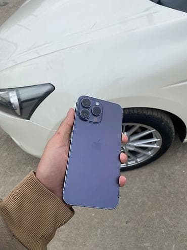 aplle 7: IPhone 14 Pro Max, Б/у, 256 ГБ, Deep Purple, Защитное стекло, 91 % — 1