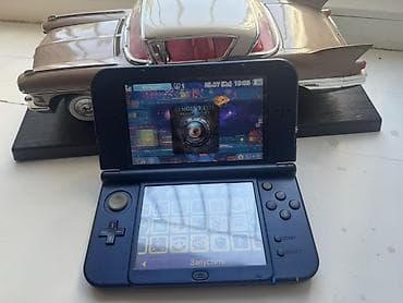 синяя тюрьма: New Nintendo 3DS LL (XL) Metallic Blue с комплектом (коробка, бумаги — 1