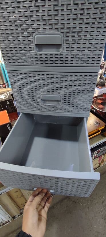 овоши: Комод универсальный “Плетеный” 4-х секционный пластиковый — 2