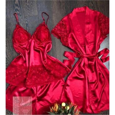 белая ночная сорочка: Стильная Пижамки Ткань атлас Качество люкс . Доставка по городу — 6