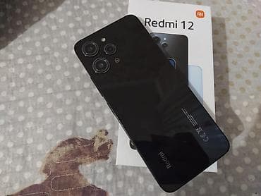 Redmi, Redmi 12, Б/у, 256 ГБ, цвет - Черный, 2 SIM