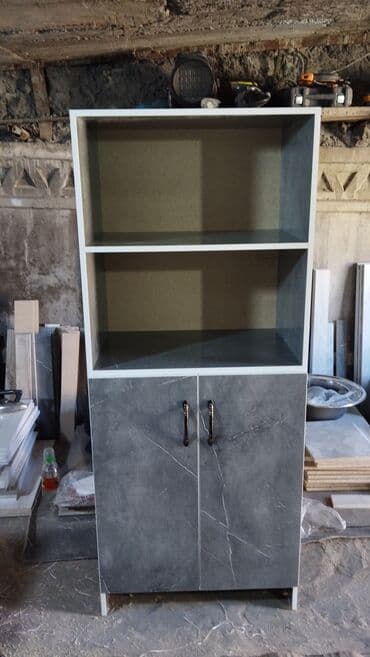 кухонный буфет для посуды: Кухонный гарнитур, Новый, цвет - Белый, ДСП, Платная доставка — 1