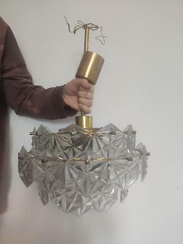 по советской: Люстра хрустальная, советского времени, тяжелая — 2