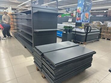 оборудование для магазина бу: Витрины, стеллажи, полки торговые металлические б/у, полка магазинная — 3