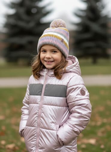 куртка деми новая: Комплект, цвет - Розовый, Б/у — 1