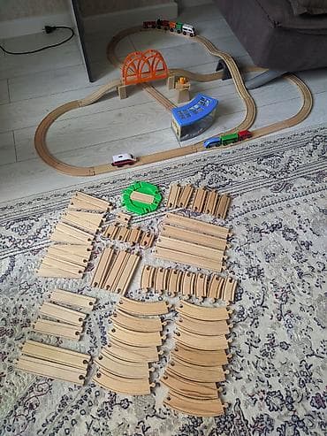 hot wheels bmw: Деревянная железная дорога IKEA LILLABO с поездами и аксессуарами — 6