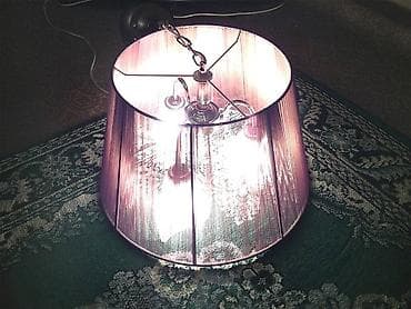 Люстралар: Продаю красивую 3х рожковую люстру, б/у. Люстра- абажур в рабочем — 9