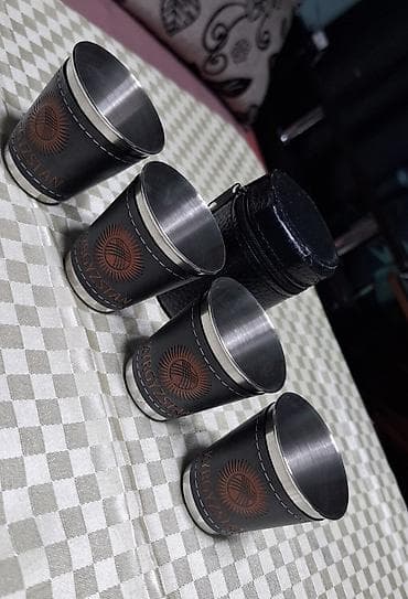 Аксессуары: Стальные рюмки, 4шт. в чехле (дермантин). С рисунком национального — 8