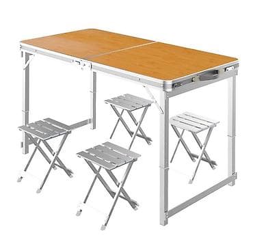 поисковый: Туристический складной стол + 4 стула Happy Camping | Стол чемодан для — 3