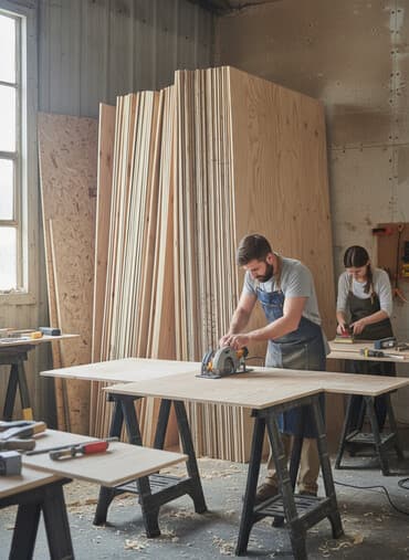 шфанер новый: Листы фанеры из дерева хвойных пород 0.6-2.44*1.22, 1300сом — 1