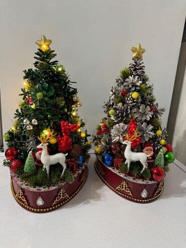 облепиховые свечи: Новогодняя композиция ручной работы - Настольное оформление в — 1