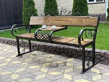 Тумбалар: Продаю скамейки! Высота ножки 45см, длина 2 метра, Дерево: ясень — 3