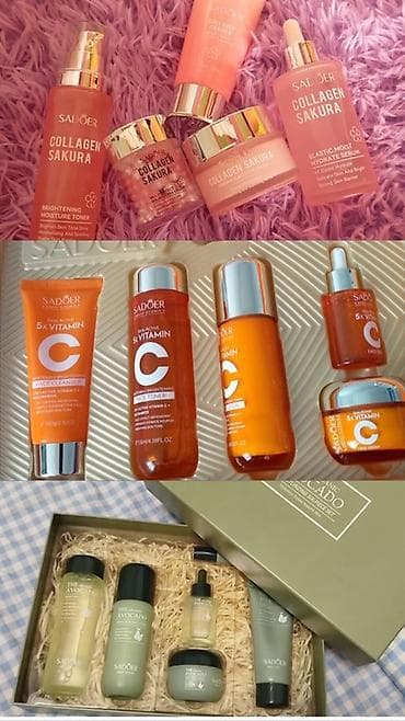 корейские наборы для лица: Наборы ухода за кожей SADOER 1) Линейка Collagen Sakura - Тоник — 1