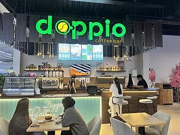 начной клуб: Кофейный бар Doppio - Формат: стильный островной кофе-бар с посадкой — 1