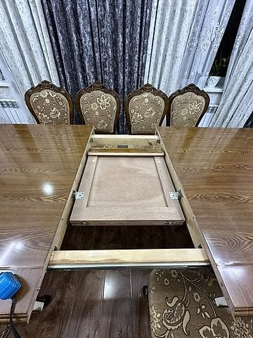 computer table: Стол и стул для зала, Самовывоз, цвет - Коричневый — 4