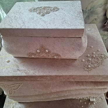 дом вещи: Продаю сундук 3 шт., деревянные очень красивые, цвет айвори — 1