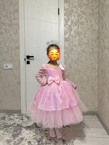национальные костюмы детские: Детское платье, цвет - Розовый, Новый — 1